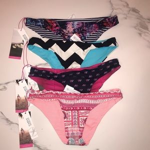 Reversible swim bottoms  bundle of four.